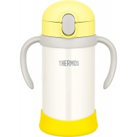 Thermos Vacuum Insulated Baby Straw Bottle 350ml-Yellow